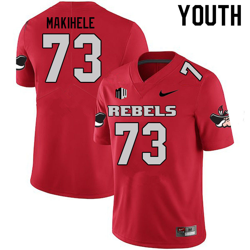 Youth #73 Alani Makihele UNLV Rebels College Football Jerseys Sale-Scarlet - Click Image to Close